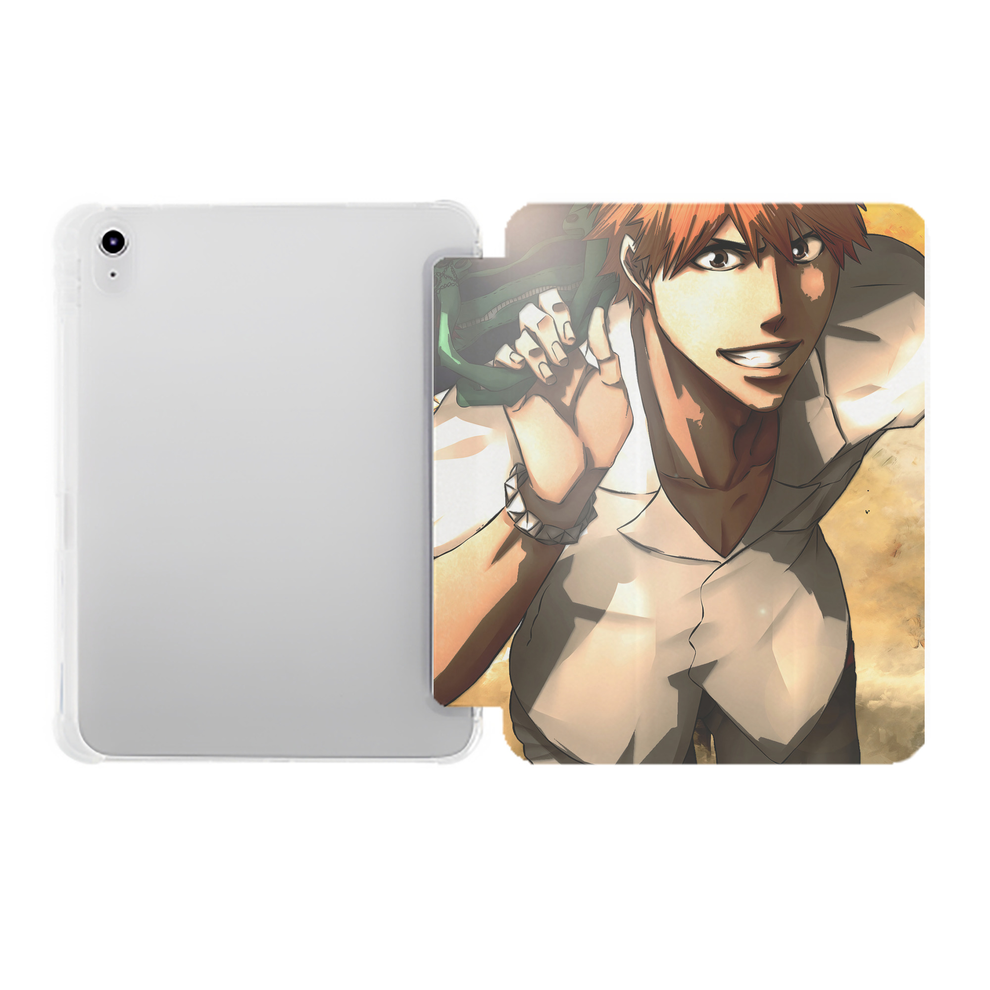 （画像用） ブリーチ BLEACH IPad ケース ペン収納付き 三つ折りスタンド PUレザー×シリコン 対応機種9.5/10.5/10.9インチ
